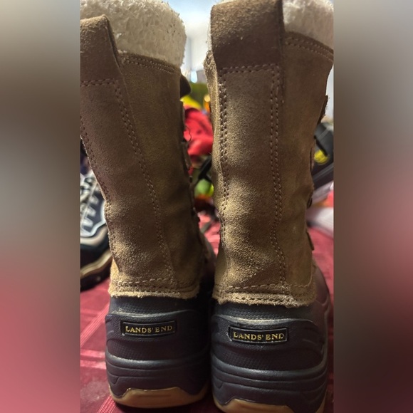 Lands\' End Tan and Black Suede Boots main image 6